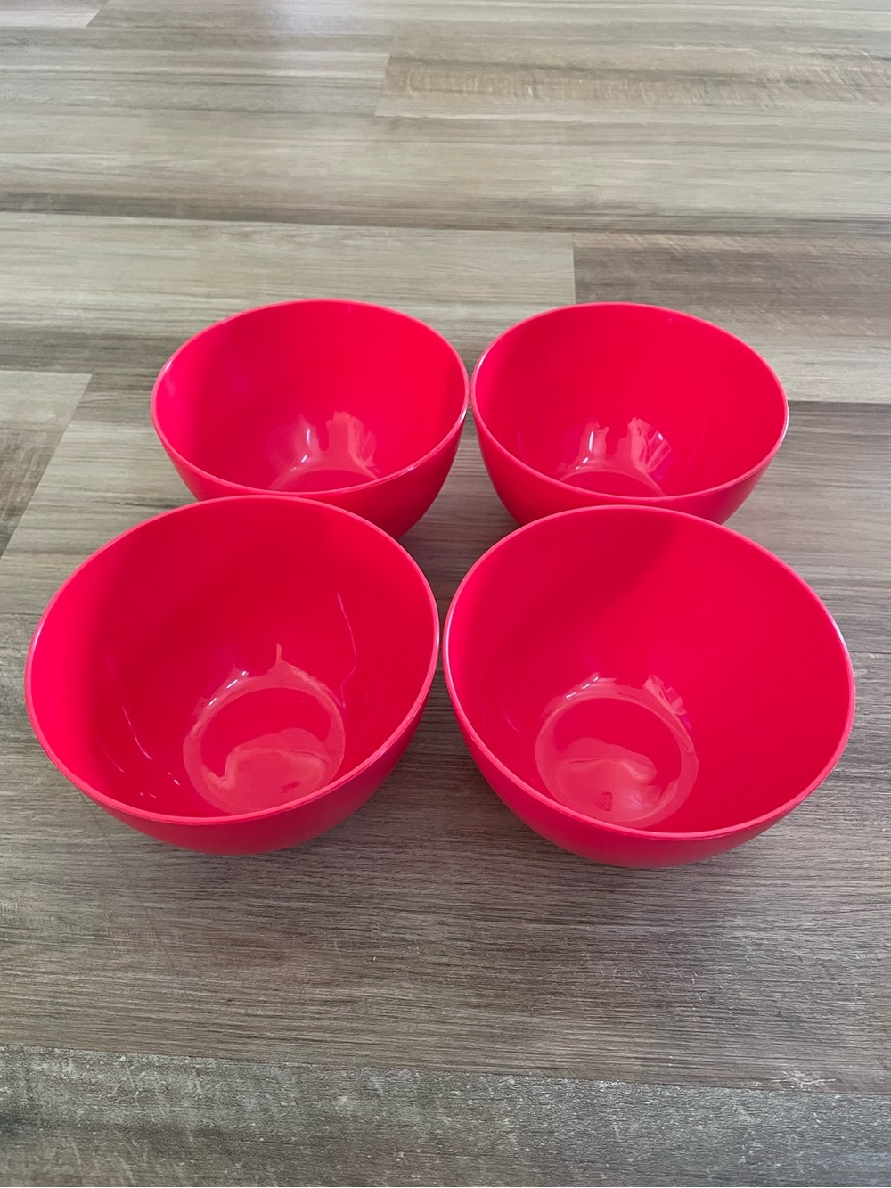 Like New American Maid Durable Red Plastic Food Safe Bowl Set of 4